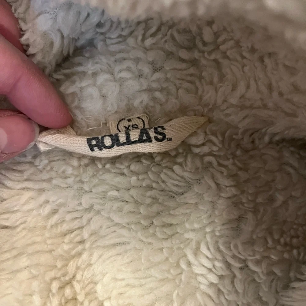 Rolla’s Denim Chambray Blue Sherpa Jacket | Size XS / 6 - Picture 6 of 6